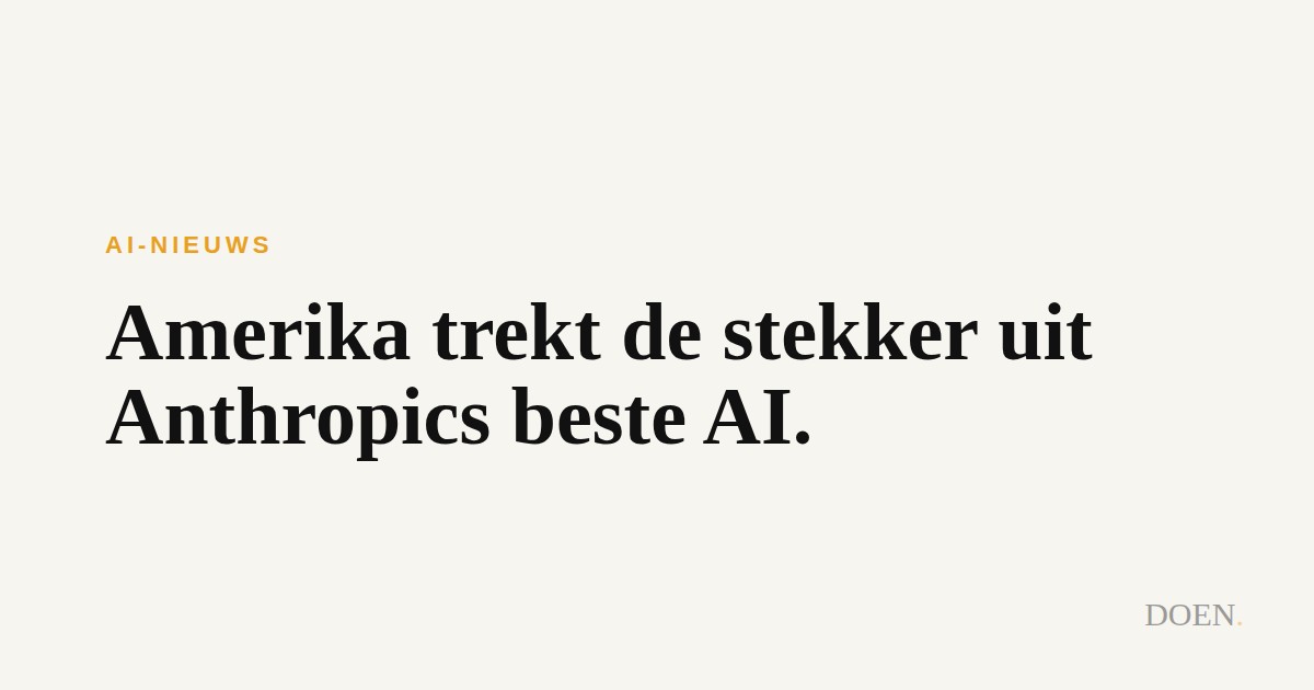 Amerika trekt de stekker uit Anthropics beste AI voor niet-Amerikanen